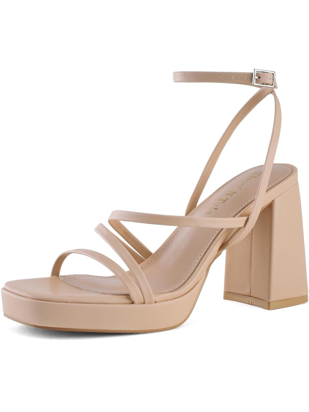 Nude Chunky Heels